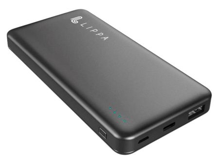 Lippa 18W Powerbank m. USB-A & USB-C - 10.000 mAh - Sort Cheap