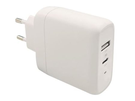 Carregador USB-C Accsup 45W USB-C USB-A + Cabo USB-C 1m - Branco For Cheap