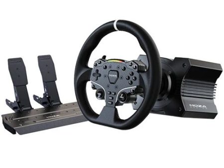 Conjunto MOZA Racing R5 ( Base Volante R5 + Volante ES + Pedais SR-P + Suporte de Mesa R5) Cheap