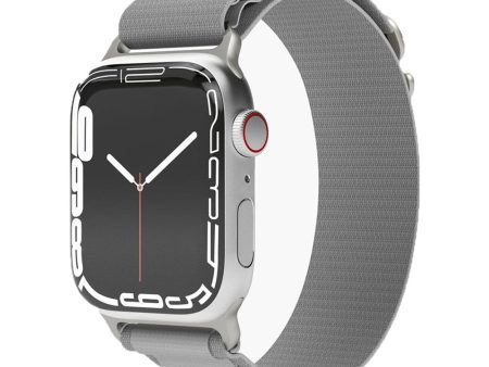 Apple Watch (42 44 45 SE 49mm) Vonmählen Action Loop Nylon Rem - Grå Online