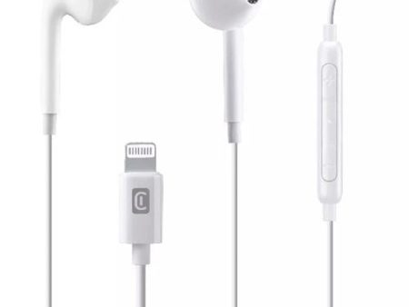 Auriculares Cellularline Stereo com Micro Eagle Lightning Branco Discount