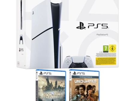 Consola Playstation PS5 Slim Standard + Hogwarts Legacy PS5 + Uncharted Collection Legacy of Thieves PS5 Fashion