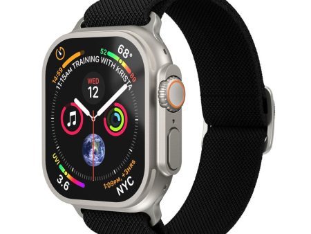 Apple Watch (42 44 SE 45 46 49mm) Vonmählen Classic Nylon Loop Rem - Black For Discount