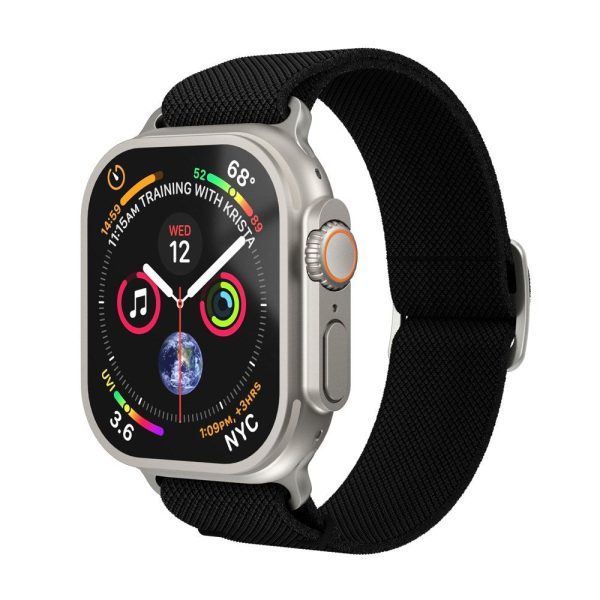 Apple Watch (42 44 SE 45 46 49mm) Vonmählen Classic Nylon Loop Rem - Black For Discount