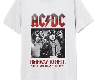 T-Shirt AC DC Highway to Hell: North American Tour 1979 - Branco - Tamanho XL - Superplay Hot on Sale