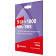 Pack Cartão Vodafone Ready 5GB +1000 Minutos  SMS - 2024 Online now