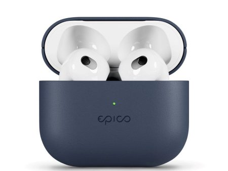 Epico AirPods (3. Gen.) Ægte Læder Cover - Blå Discount