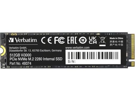 Disco Interno SSD Verbatim Vi3000 M.2 PCIe NVMe - 512GB For Cheap