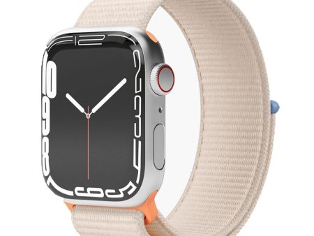 Apple Watch (42 44 45 SE 49mm) Vonmählen Fitness Loop Nylon Rem - Creme For Cheap