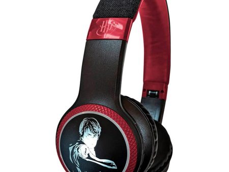 Harry Potter Trådløs On-Ear Høretelefoner m. LED - Sort   Rød Online Sale