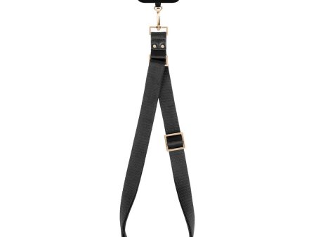 iDeal Of Sweden Webbing Lanyard Mobilstrop - Black Gold Sale