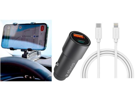 Kør-selv-ferie pakke 3 - inkl. Mobilholder   USB-C - Lightning Kabel   Biloplader Supply