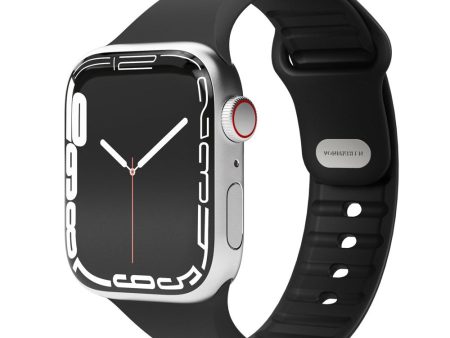 Apple Watch (38 40 SE 41 42mm) Vonmählen Classic Band 2 Genanvendt Silikone Rem - Sort Online