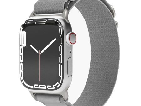 Apple Watch (38 40 SE 41 42mm) Vonmählen Action Loop Nylon Rem - Grå For Discount