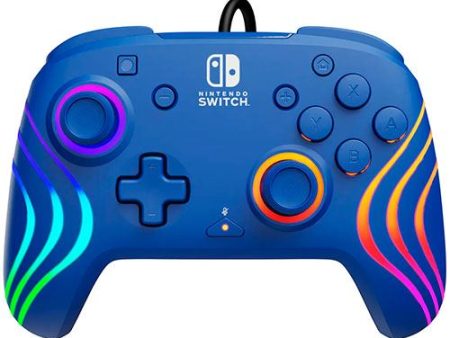 Comando com fio para Nintendo Switch PDP Afterglow Wave - Azul Discount