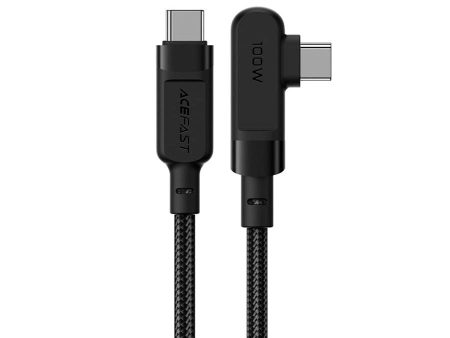 Acefast USB-C til USB-C Vinklet Kabel PD 2m (5A 100W) - Sort Online now