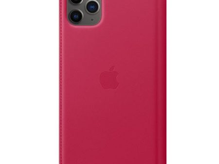 Capa Apple iPhone 11 Pro Max Folio em pele - Framboesa Online Hot Sale