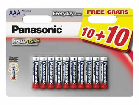 Pilhas Alcalinas Panasonic Pack 20 AAA Everyday Power 1.5V Online Hot Sale