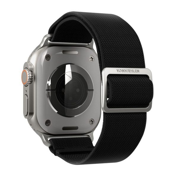 Apple Watch (42 44 SE 45 46 49mm) Vonmählen Classic Nylon Loop Rem - Black For Discount