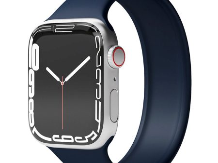 Apple Watch (38 40 SE 41 42mm) Vonmählen Solo Loop Large Silikone Rem - Blå Online now