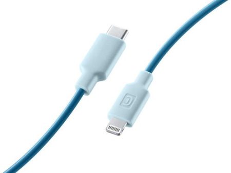 Cabo de Dados Cellularline Style Color Lightning   USB-C 1m Azul Online now