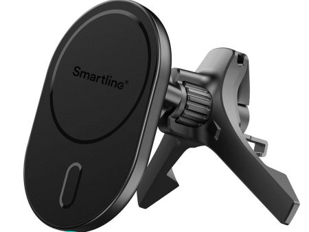 Smartline Magnetisk Mobilholder til Bil m. 15W Trådløs Opladning - MagSafe - Kompatibel - Sort Fashion