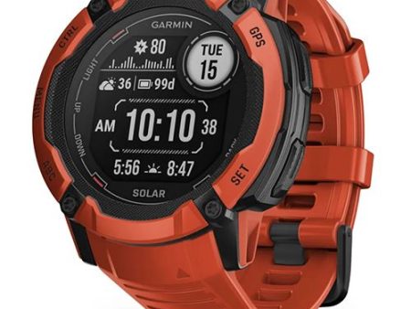 Smartwatch Garmin Instinct 2X Solar - Vermelho Online Hot Sale