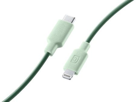 Cabo de Dados Cellularline Style Color Lightning   USB-C 1m Verde Online Sale