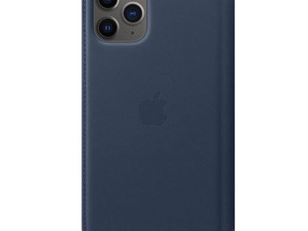 Capa Apple iPhone 11 Pro Folio em pele - Azul fundo do mar For Cheap