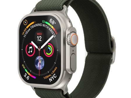 Apple Watch (42 44 SE 45 46 49mm) Vonmählen Classic Nylon Loop Rem - Olive Online