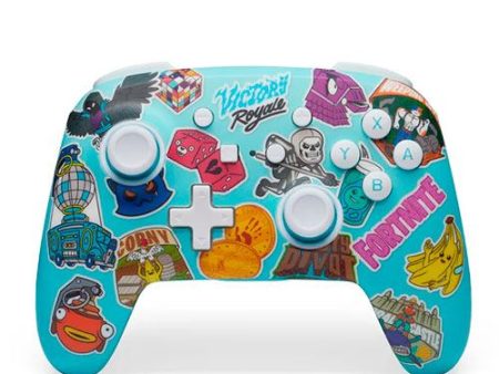 Comando sem Fio para Nintendo Switch Power A | 3 m |Fortnite Sticker Mania Fashion