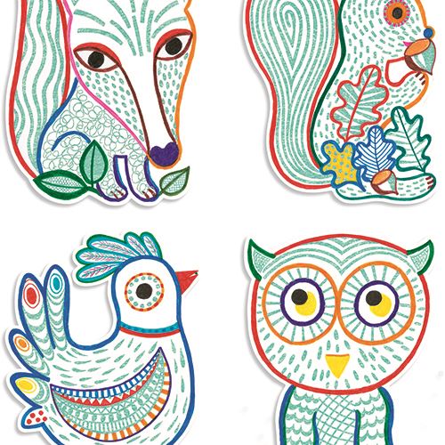 Animais da Floresta para Colorir Djeco - Nature & Découvertes Online Hot Sale