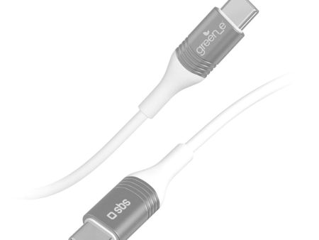 SBS x GREEN_E 30W USB-C til USB-C Kabel m. Genbrugssæt - 1.2 m - Hvid For Cheap