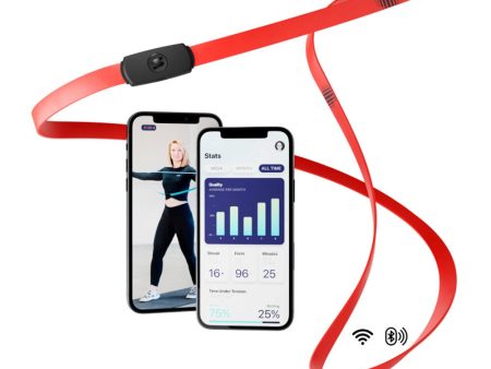 STRAFFR Smart Fitness Band - Træningselastik Strong 15-25kg - Rød Online now