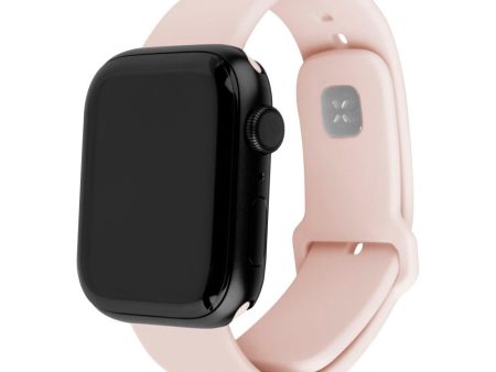 Apple Watch (42 44 SE 45 46 49mm) Fixed Sporty Silikone Rem Sæt - Lyserød Sale