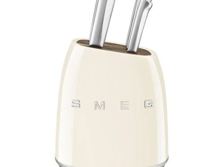 Bloco + 6 Facas Smeg KBSF02CR - Creme Cheap