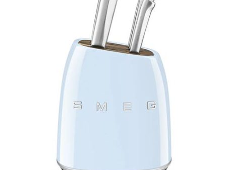 Bloco + 6 Facas Smeg KBSF02PB - Azul For Sale