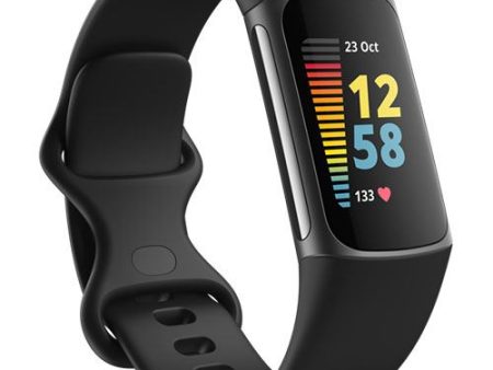 Pulseira de Atividade Fitbit Charge 5 - Preto   Aço Inoxidável Grafite Online Sale